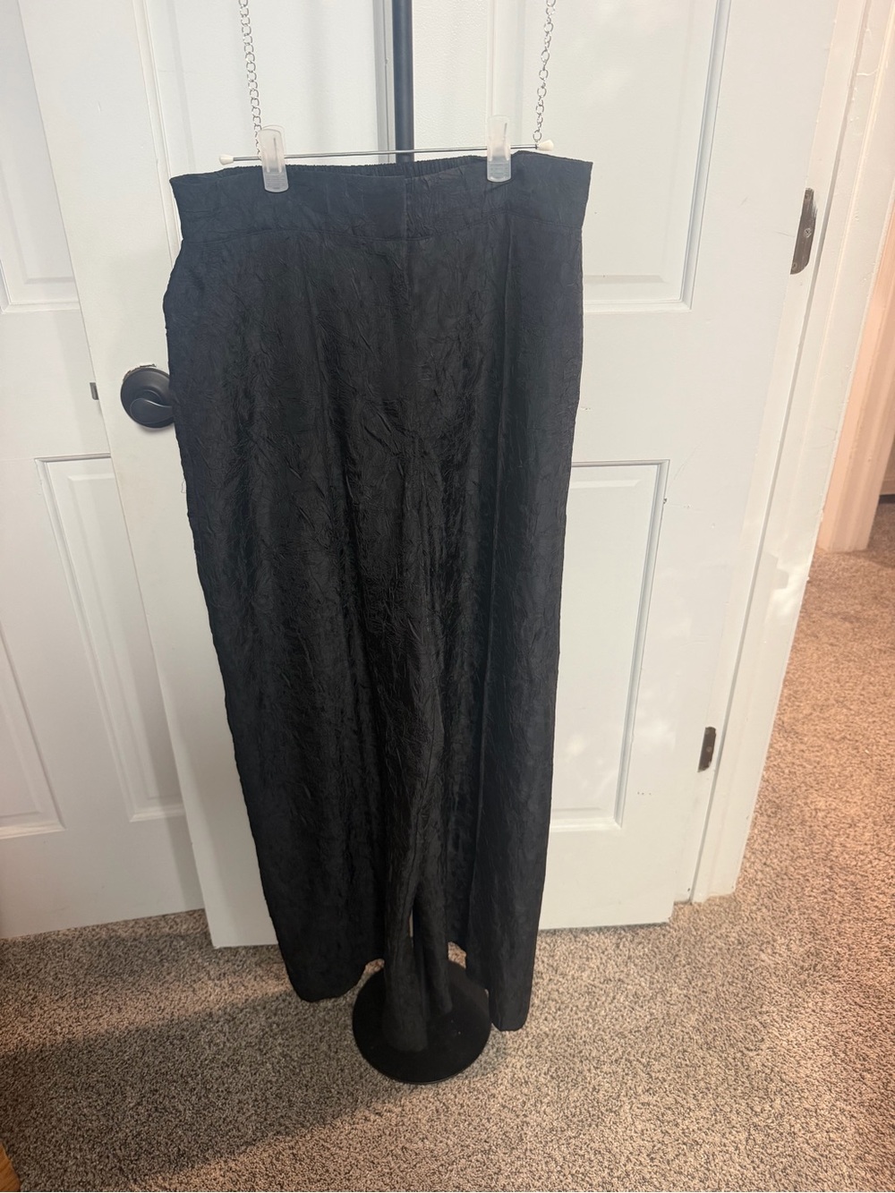 House of Harlow 1960 Black Textured Wide Leg Pants Flowy Boho Small